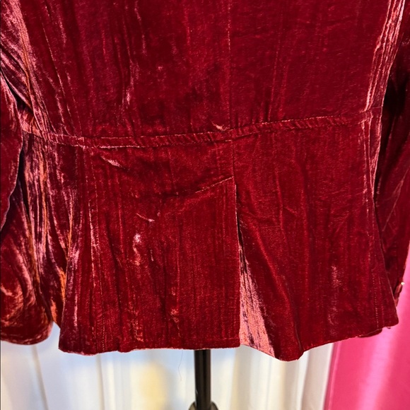 Lane Bryant Velvet Red Women's Blazer Jacket - Picture 5 of 7